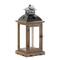 18.5" Rustic Wooden Hanging Monticello Candle Lantern